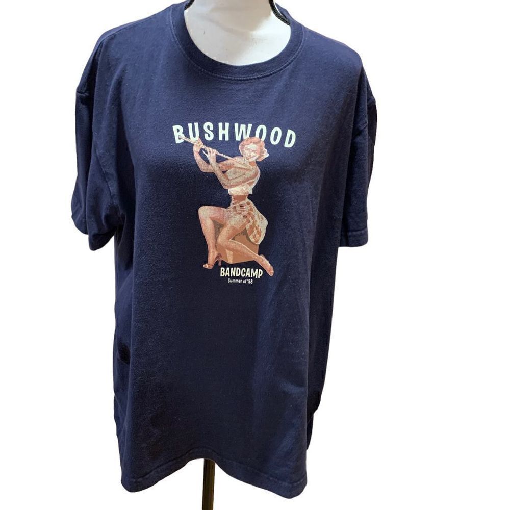 Bushwood Bandcamp Retro Graphic T-Shirt VTG 90s GUESS (See Full Description)‎